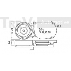 SK008631/1 SK Натяжитель ремня, клиновой зубча