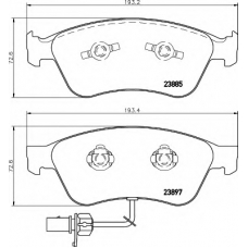 8DB 355 011-021 HELLA Комплект тормозных колодок, дисковый тормоз