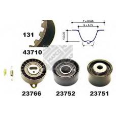 23710 MAPCO Комплект ремня грм