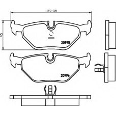 8DB 355 007-421 HELLA Комплект тормозных колодок, дисковый тормоз