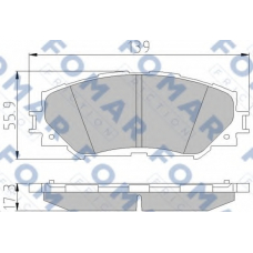 FO 932781 FOMAR ROULUNDS Комплект тормозных колодок, дисковый тормоз