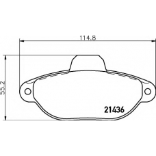 8DB 355 019-931 HELLA Комплект тормозных колодок, дисковый тормоз