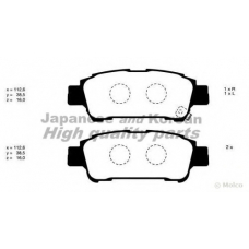 1083-9102 ASHUKI Комплект тормозных колодок, дисковый тормоз