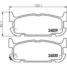 T1407 PAGID Комплект тормозных колодок, дисковый тормоз