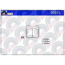 20271 GALFER Комплект тормозных колодок, дисковый тормоз