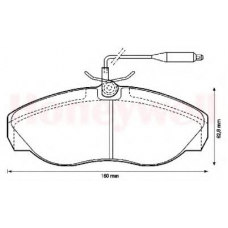 571840B BENDIX Комплект тормозных колодок, дисковый тормоз