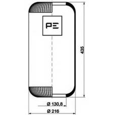 084.087-70A PE Automotive Кожух пневматической рессоры