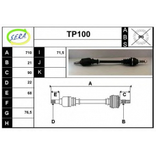 TP100 SERA Приводной вал