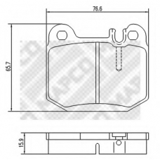 6746 MAPCO Комплект тормозных колодок, дисковый тормоз