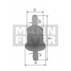 WK 21 MANN-FILTER Топливный фильтр