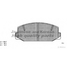 1080-8202 ASHUKI Комплект тормозных колодок, дисковый тормоз