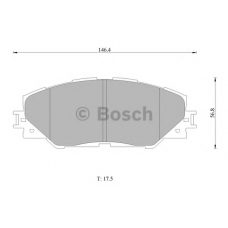 0 986 AB1 422 BOSCH Комплект тормозных колодок, дисковый тормоз