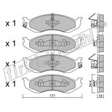 227.1 fri.tech. Комплект тормозных колодок, дисковый тормоз