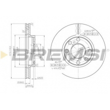 DBA151V BREMSI Тормозной диск