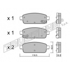 857.0 TRUSTING Комплект тормозных колодок, дисковый тормоз