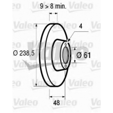 186432 VALEO Тормозной диск