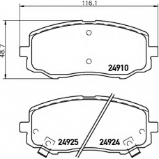 8DB 355 014-901 HELLA Комплект тормозных колодок, дисковый тормоз