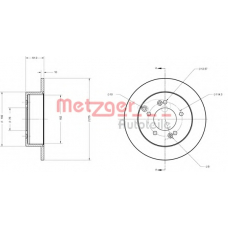 6110459 METZGER Тормозной диск