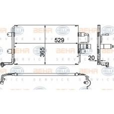 8FC 351 318-581 HELLA Конденсатор, кондиционер