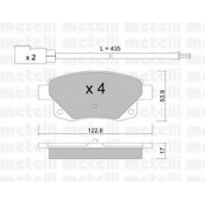 22-0681-0 METELLI Комплект тормозных колодок, дисковый тормоз