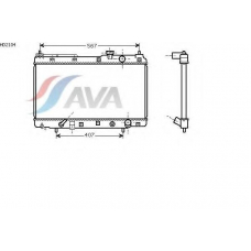 HD2104 AVA Радиатор, охлаждение двигателя