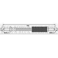 BBH6157 BORG & BECK Тормозной шланг