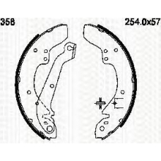 8100 16358 TRIDON Brake shoes