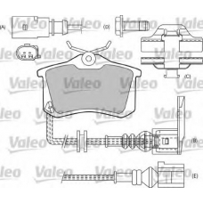 598485 VALEO Комплект тормозных колодок, дисковый тормоз