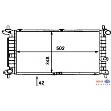 8MK 376 715-771 HELLA Радиатор, охлаждение двигателя