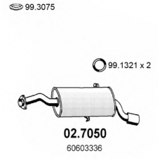 02.7050 ASSO Глушитель выхлопных газов конечный