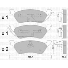 22-0625-0 METELLI Комплект тормозных колодок, дисковый тормоз