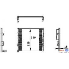 8FC 351 035-731 HELLA Конденсатор, кондиционер