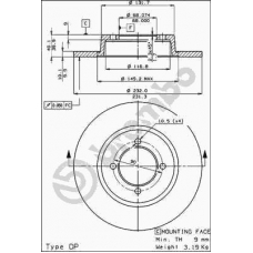 08.2268.20 BREMBO Тормозной диск