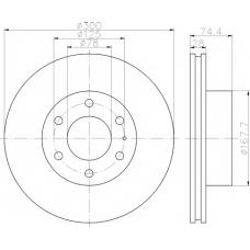 8DD 355 117-471 HELLA PAGID Тормозной диск