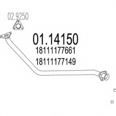 01.14150 MTS Труба выхлопного газа