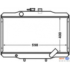 8MK 376 705-741 HELLA Радиатор, охлаждение двигателя