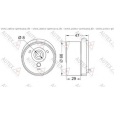 654237 AUTEX Натяжной ролик, ремень грм