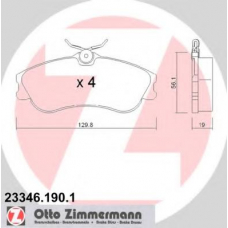 23346.190.1 ZIMMERMANN Комплект тормозных колодок, дисковый тормоз