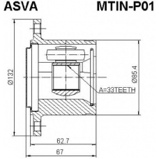 MTIN-P01 ASVA Шарнирный комплект, приводной вал