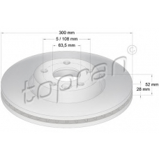 303 976 TOPRAN Тормозной диск