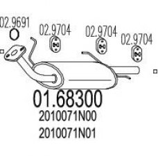 01.68300 MTS Глушитель выхлопных газов конечный