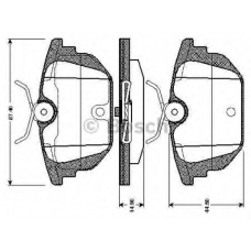 0 986 TB2 780 BOSCH Комплект тормозных колодок, дисковый тормоз