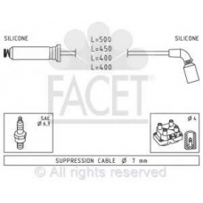 4.9730 FACET Комплект проводов зажигания