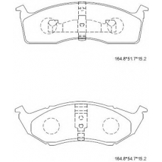 KD6751 ASIMCO Комплект тормозных колодок, дисковый тормоз