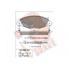 RB1406-701 R BRAKE Комплект тормозных колодок, дисковый тормоз