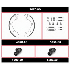 3070.00 ROADHOUSE Комплект тормозов, барабанный тормозной механизм