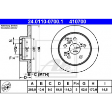 24.0110-0700.1 ATE Тормозной диск