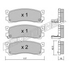 494.0 TRUSTING Комплект тормозных колодок, дисковый тормоз