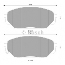 0 986 AB3 088 BOSCH Комплект тормозных колодок, дисковый тормоз