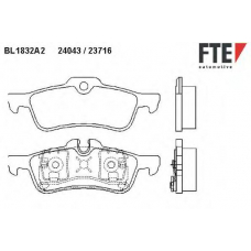 BL1832A2 FTE Комплект тормозных колодок, дисковый тормоз